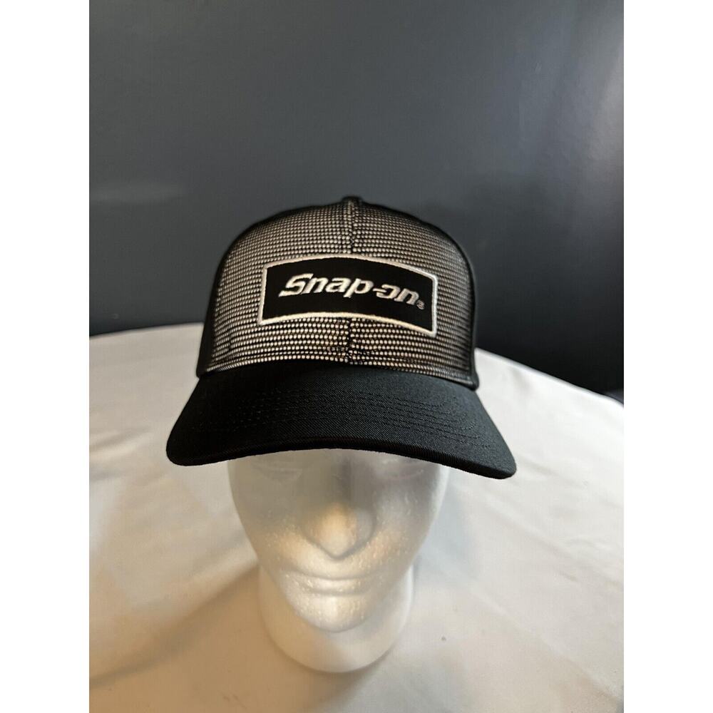 Snap-on Tools NEW Black & White Mesh Back Snapback Hat Cap